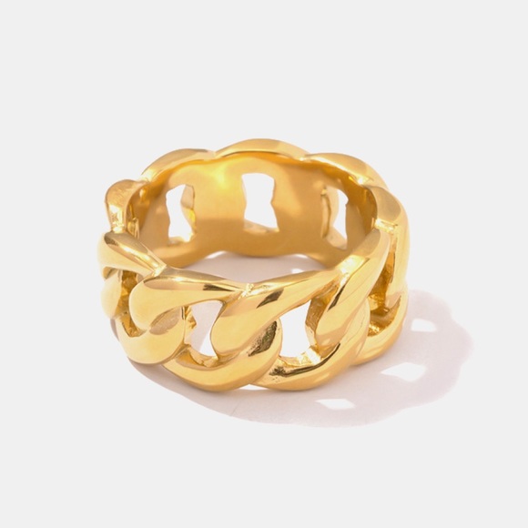 Stainless Steel Curb Chain Ring - Picture 6 of 6